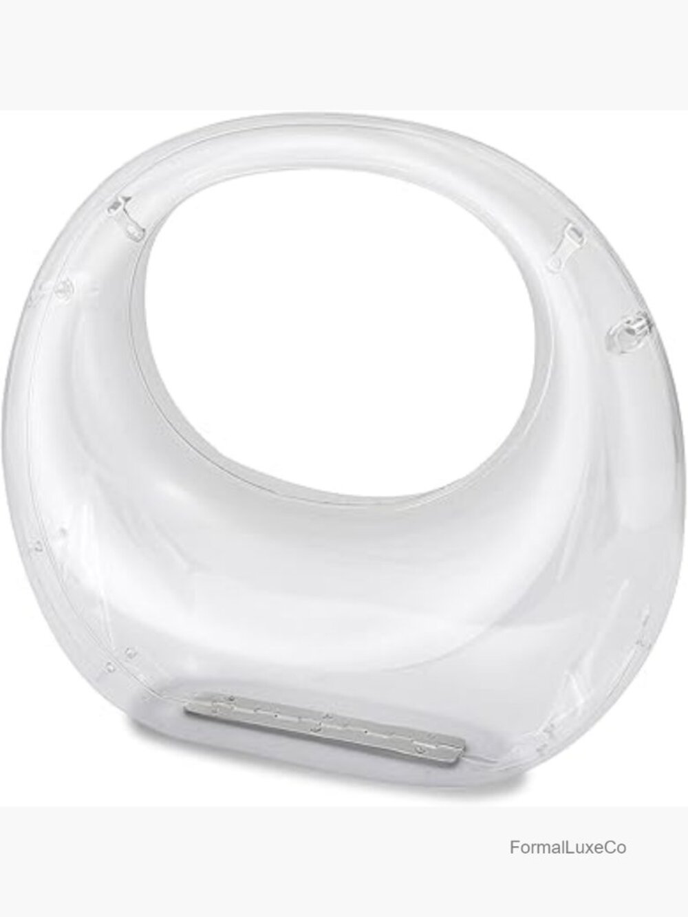 Acrylic Moon Shape Evening Clutch Purse Transparent Handbag Detachable Chain